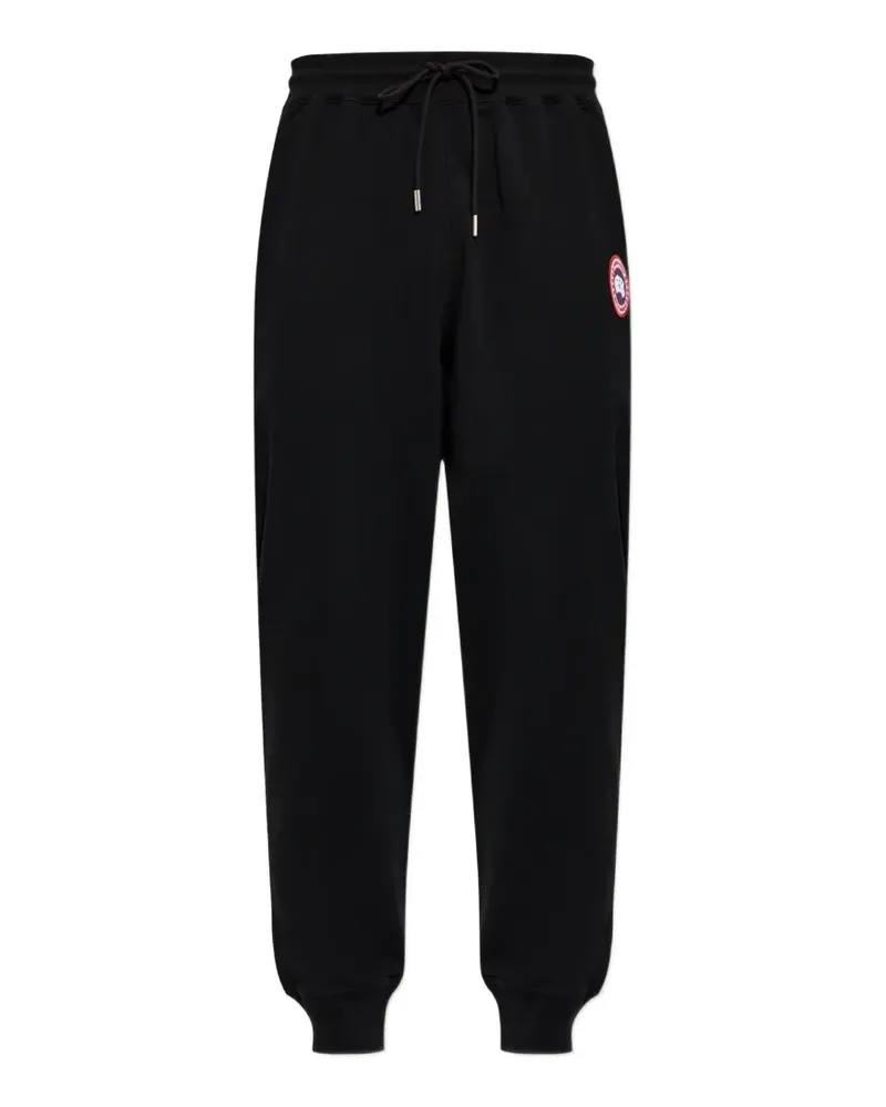 Canada Goose Loon logo-patch drawstring cotton track pants - Schwarz Schwarz