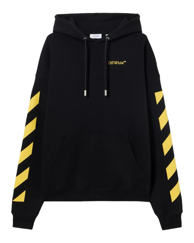 OFF-WHITE printed hoodie - Schwarz Schwarz