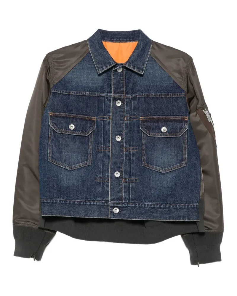Sacai zip-pocket jacket - Blau Blau