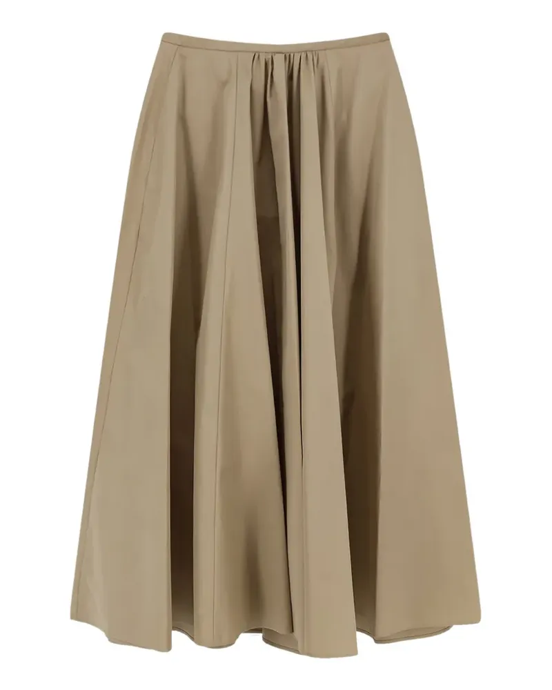 ASPESI gathered midi skirt - Nude Nude