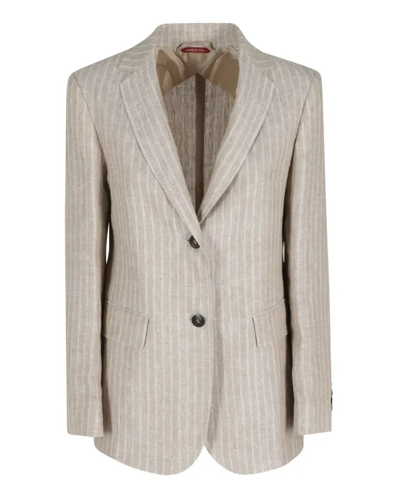 Max Mara Gestreiftes Sakko - Nude Nude