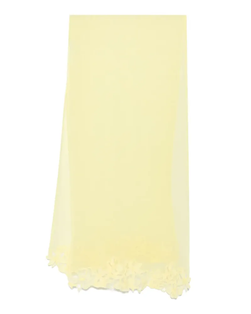 Ermanno Scervino Schal mit Blumenspitze - Gelb Gelb