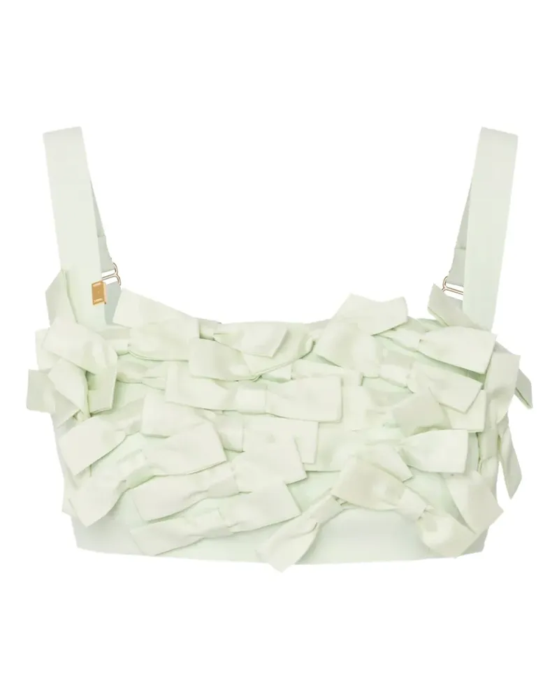 Elisabetta Franchi Cropped-Top mit Schleifen - Grün Grün