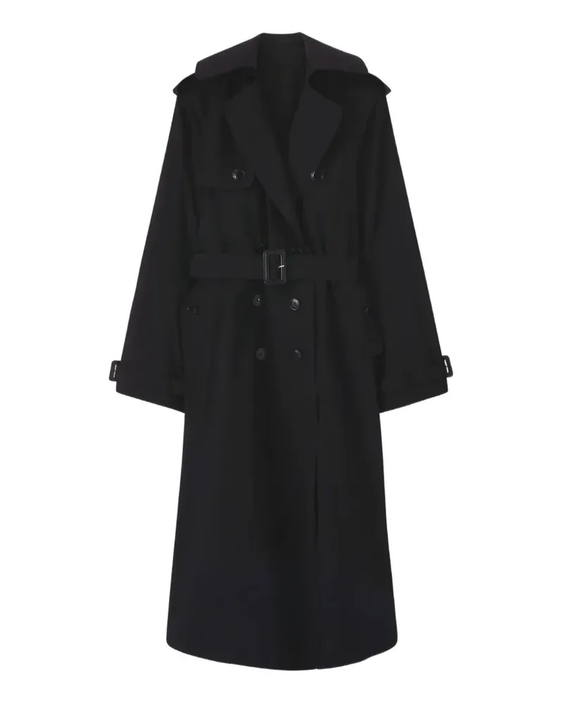Ermanno Scervino double-breasted belted trench coat - Schwarz Schwarz