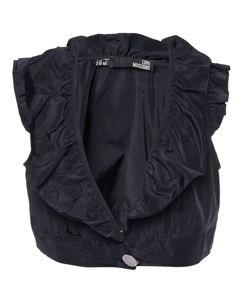 Moschino Cropped-Jacke mit Rüschen - Schwarz Schwarz