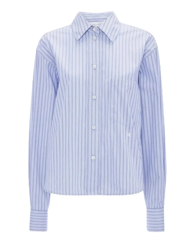 Victoria Beckham Ellys striped cotton shirt - Blau Blau