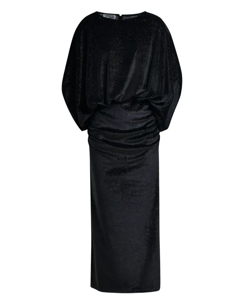 Essentiel Drapiertes Ividence Cape-Maxikleid - Schwarz Schwarz