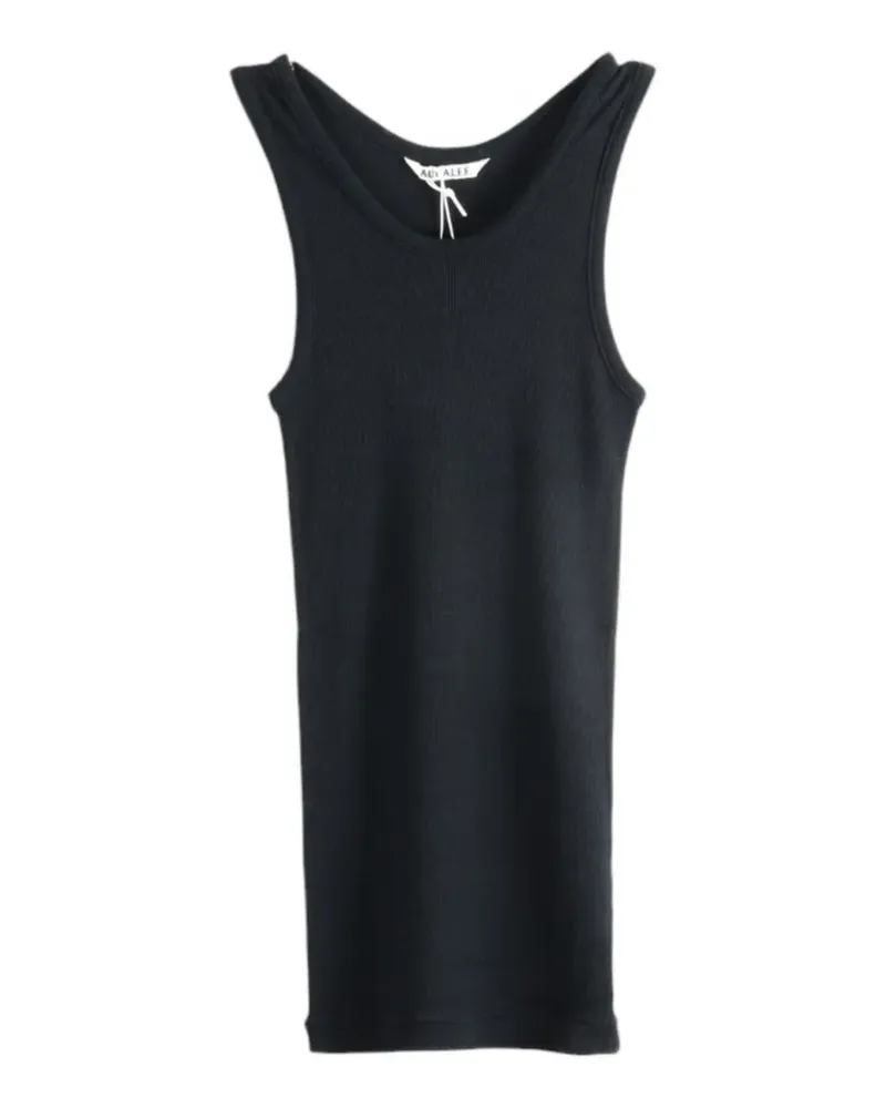 AURALEE ribbed-knit tank top - Schwarz Schwarz