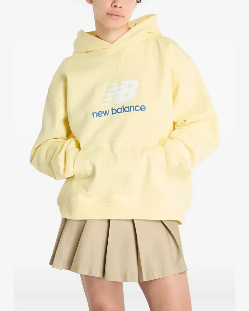 New Balance Hoodie mit Logo-Print - Gelb Gelb