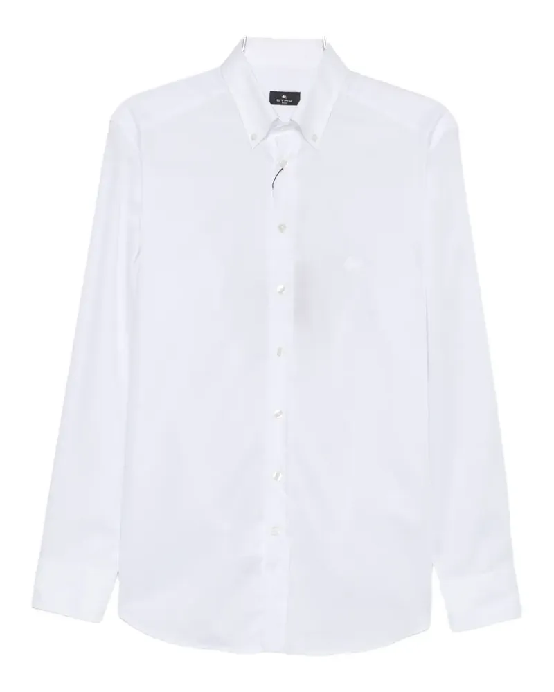 Etro button-down Pegasus-embroidered shirt - Weiß Weiß
