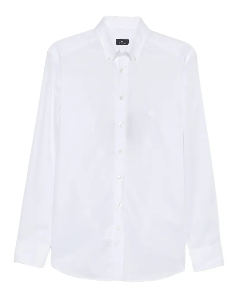 Etro button-down Pegasus-embroidered shirt - Weiß Weiß