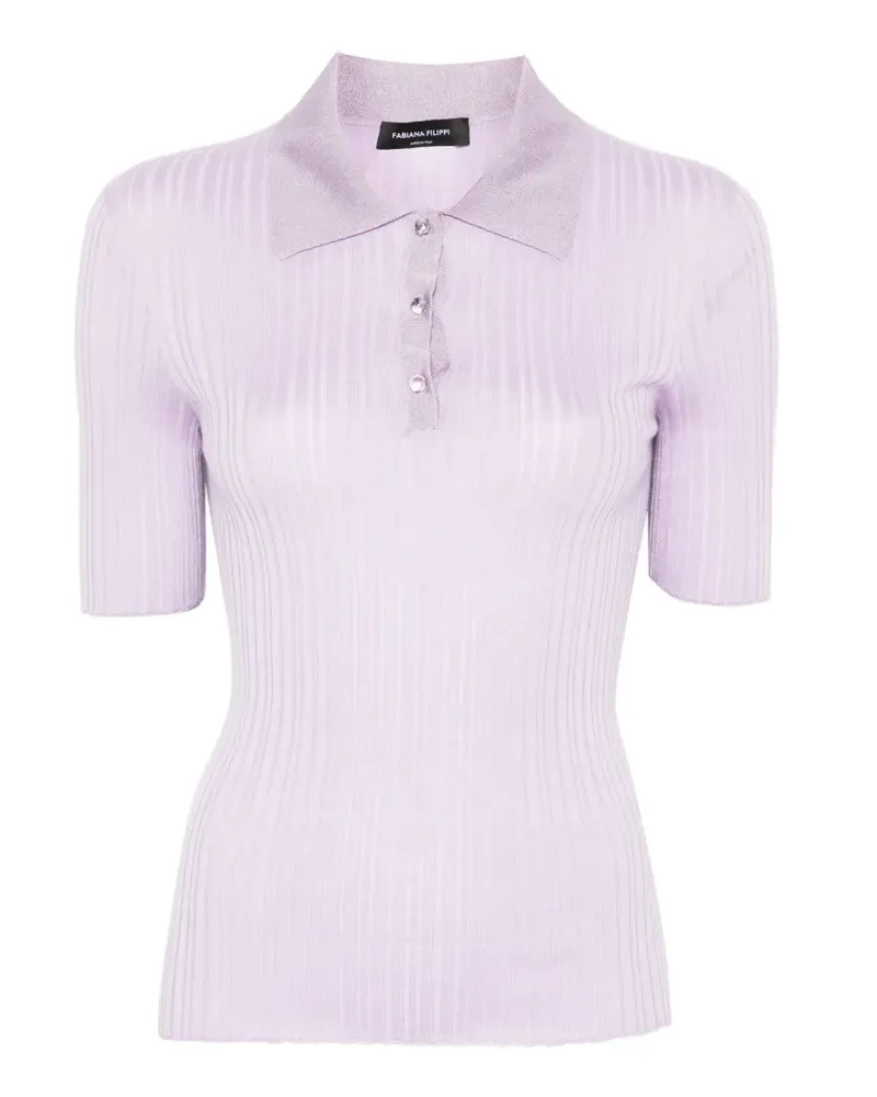 Fabiana Filippi ribbed polo shirt - Violett Violett