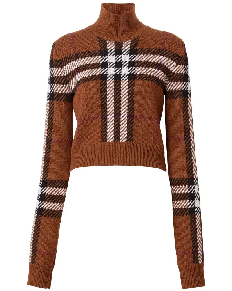 Burberry Pullover mit Karomuster - Braun Braun