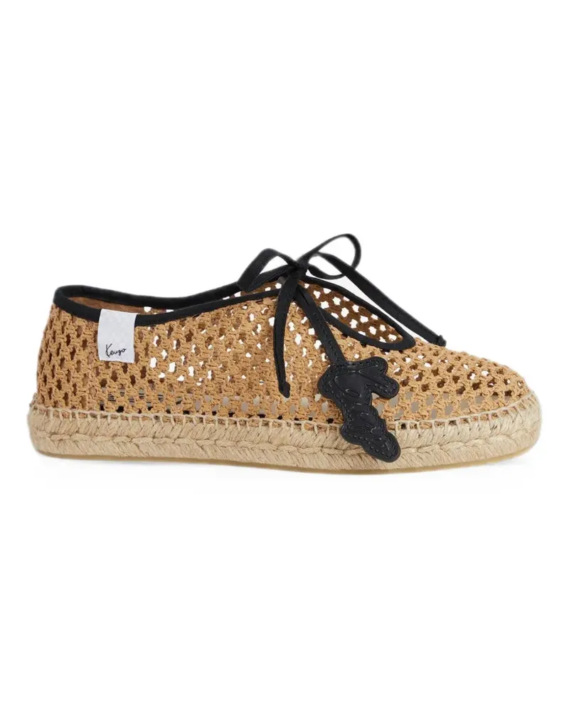 Kenzo Flache Espadrilles mit Signature-Logo - Nude Nude