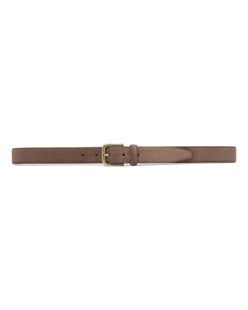 Officine Creative Italia Schmaler Gürtel mit Wildleder-Finish - Nude Nude
