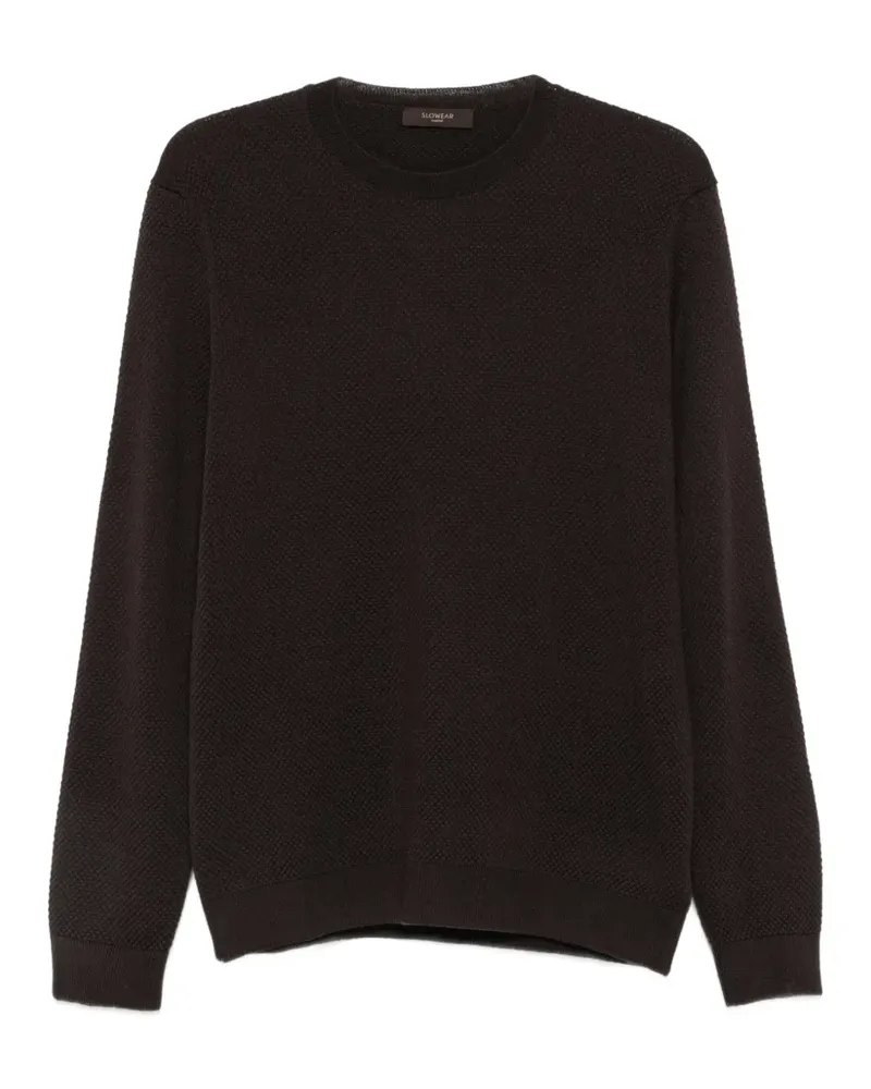 Slowear Pullover in Waffelstrick - Braun Braun