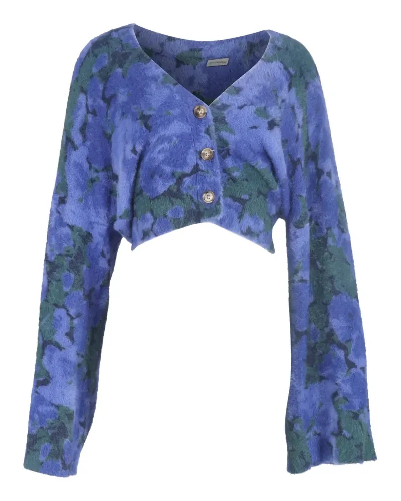 ROTATE Birger Christensen abstract-pattern cardigan - Blau Blau