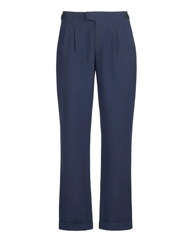 SEASE High Life 2.0 pleated linen straight-leg trousers - Blau Blau
