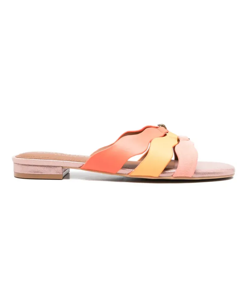 Kurt Geiger Sun Wave ring-detail flat sandals - Orange Orange