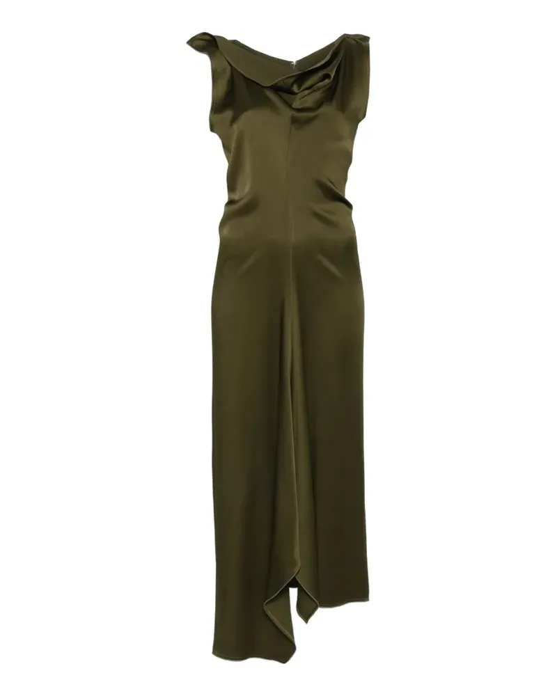 Victoria Beckham Asymmetrisches Kleid mit Rüschen - Grün Grün