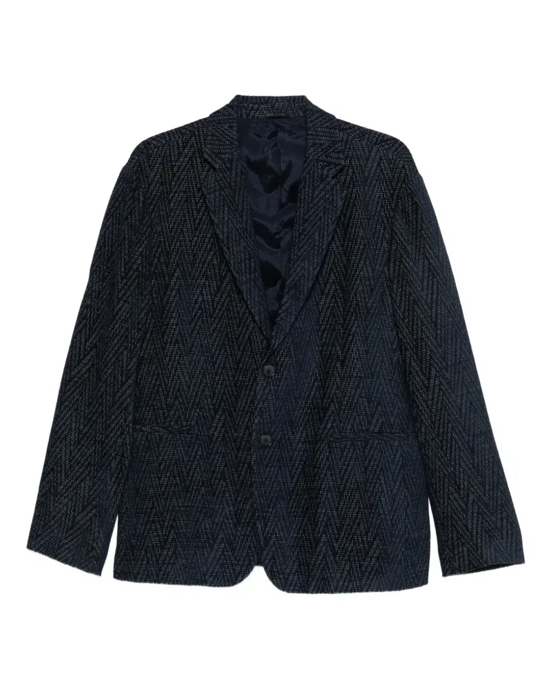 Giorgio Armani Sakko mit Zickzackmuster - Blau Blau