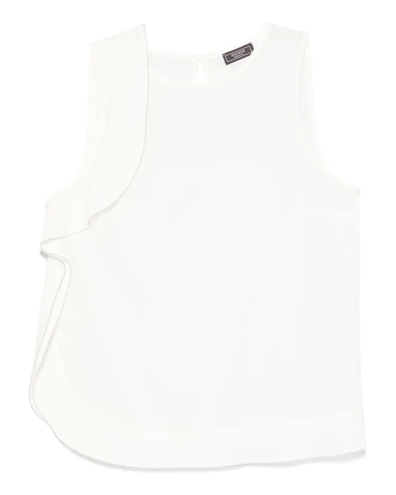 Peserico Bluse mit Rüschendetail - Weiß Weiß