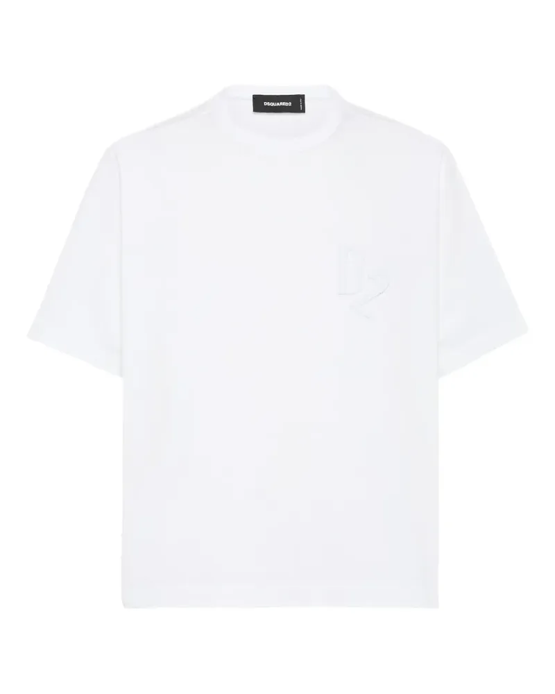 Dsquared2 T-Shirt mit Logo-Patch - Weiß Weiß
