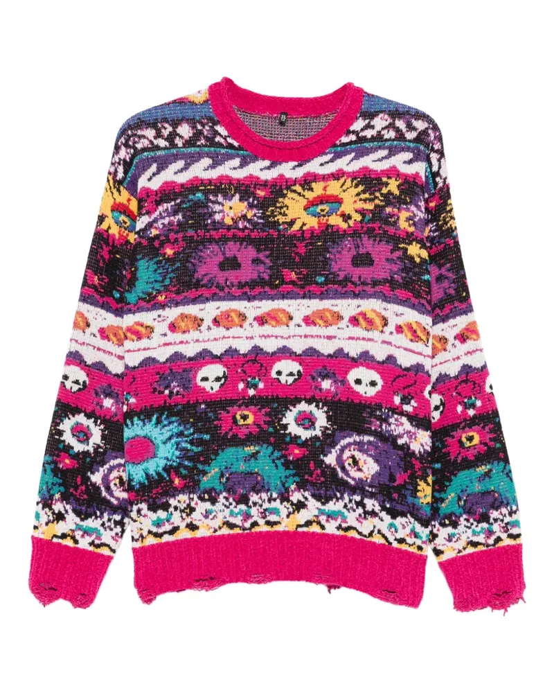 R13 jacquard sweater - Rosa Rosa