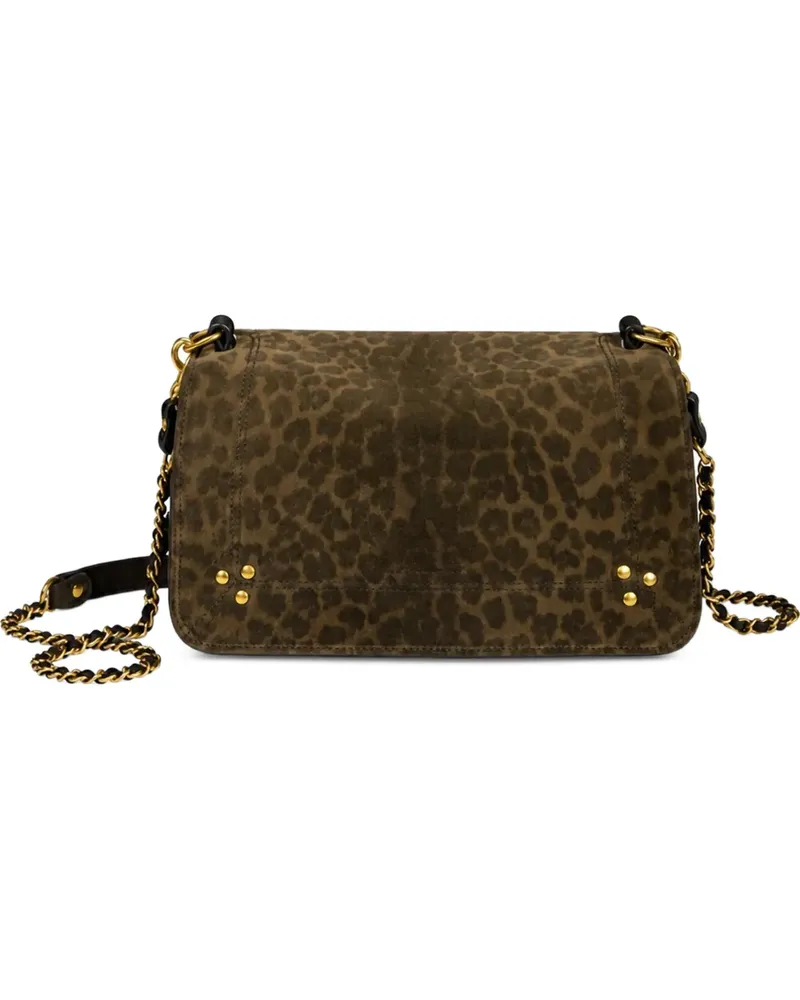 Jérôme Dreyfuss Schultertasche mit Leopardenprint - Braun Braun