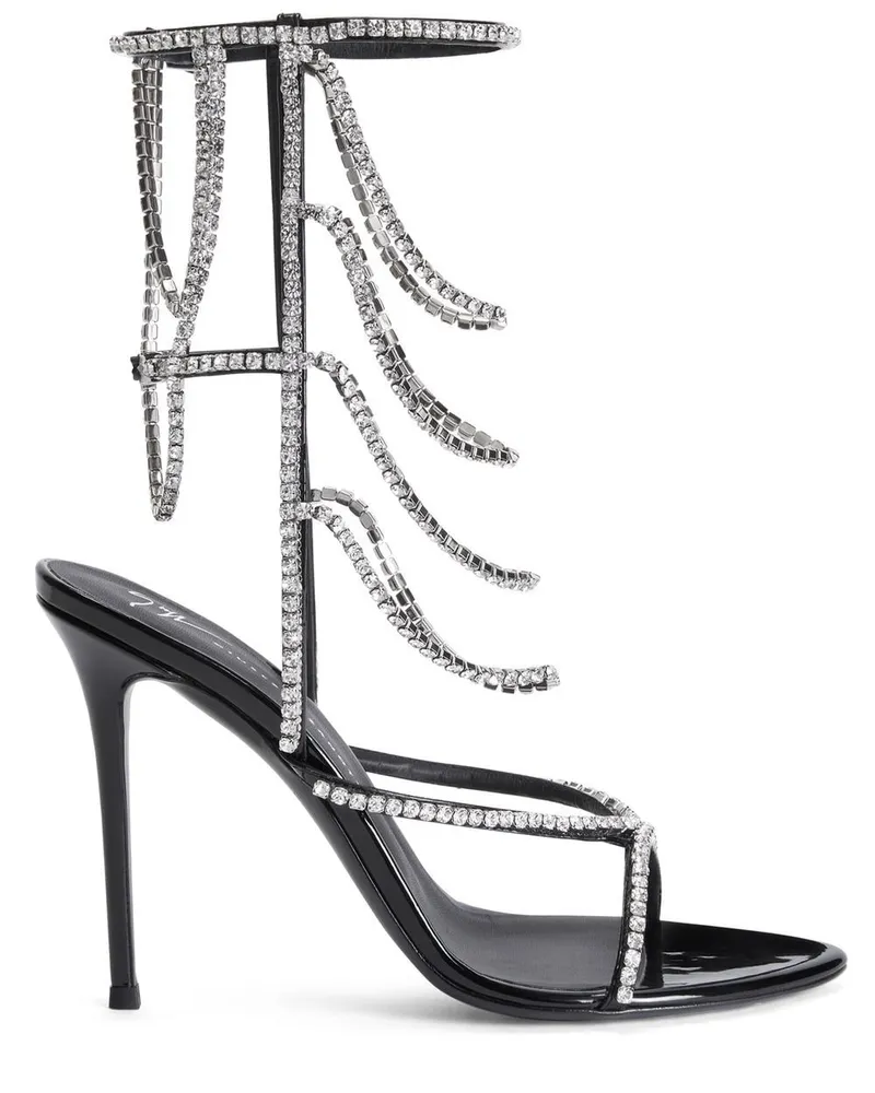 Giuseppe Zanotti Cristelle Sandalen 105mm - Schwarz Schwarz