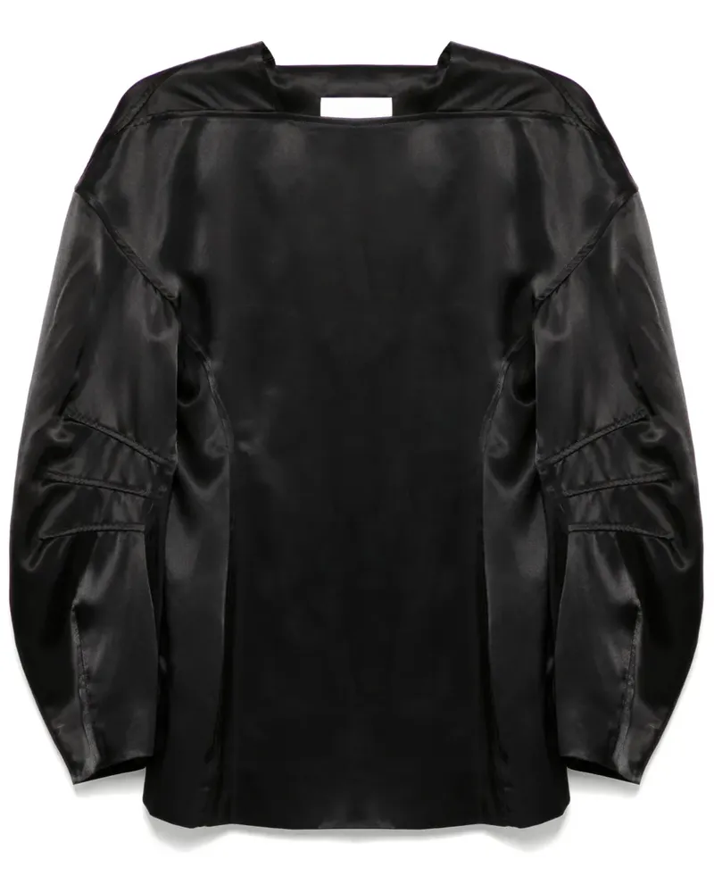 Jil Sander Oberteil mit Einsätzen - Schwarz Schwarz