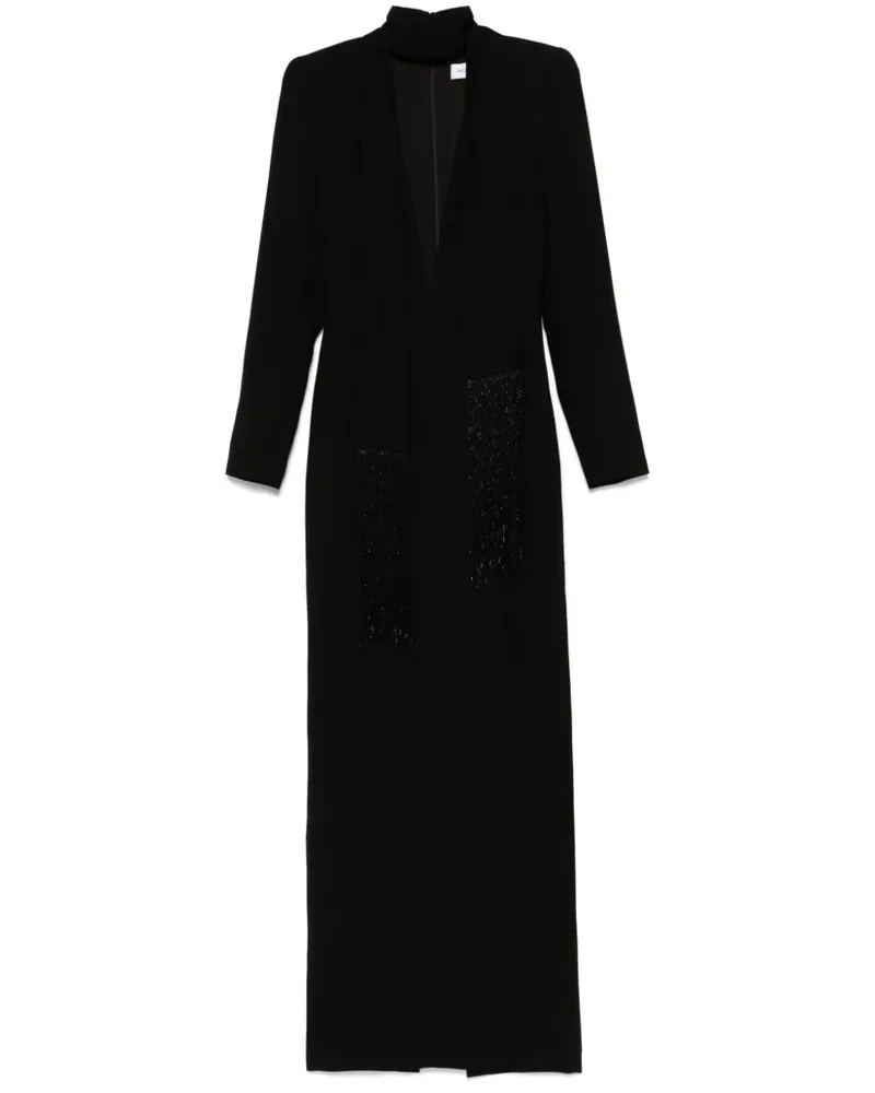 Mônot Guinerve Maxikleid - Schwarz Schwarz
