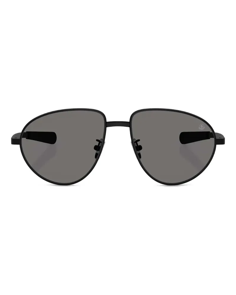 Moncler Vizla Sonnenbrille mit ovalem Gestell - Schwarz Schwarz