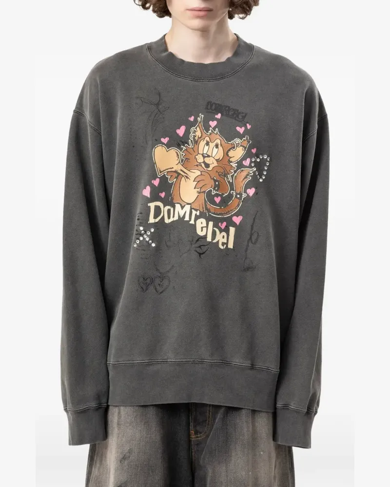 DOMREBEL Boom crystal-embellished sweatshirt - Schwarz Schwarz