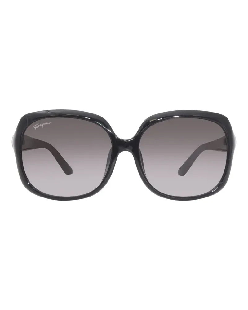 Ferragamo rectangle full-rim sunglasses - Schwarz Schwarz