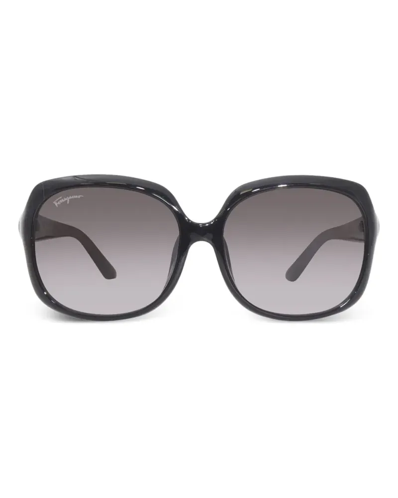 Ferragamo rectangle full-rim sunglasses - Schwarz Schwarz