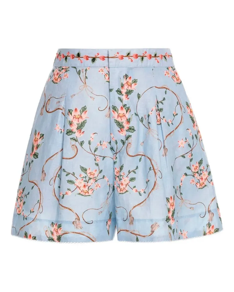 AGUA BENDITA Maratea Navegante Shorts mit Stickerei - Blau Blau