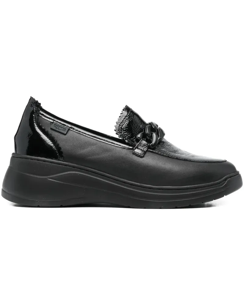 Melluso Loafer mit Zierkette - Schwarz Schwarz