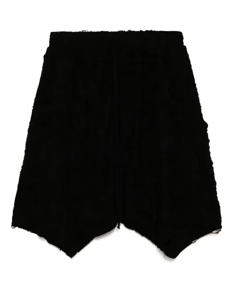 Julius Drop Crotch Fibroin Shorts - Schwarz Schwarz