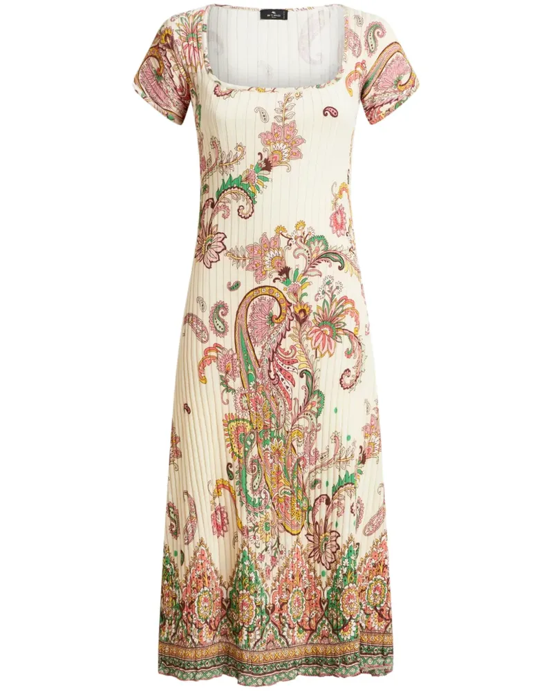 Etro Geripptes Midikleid - Nude Nude