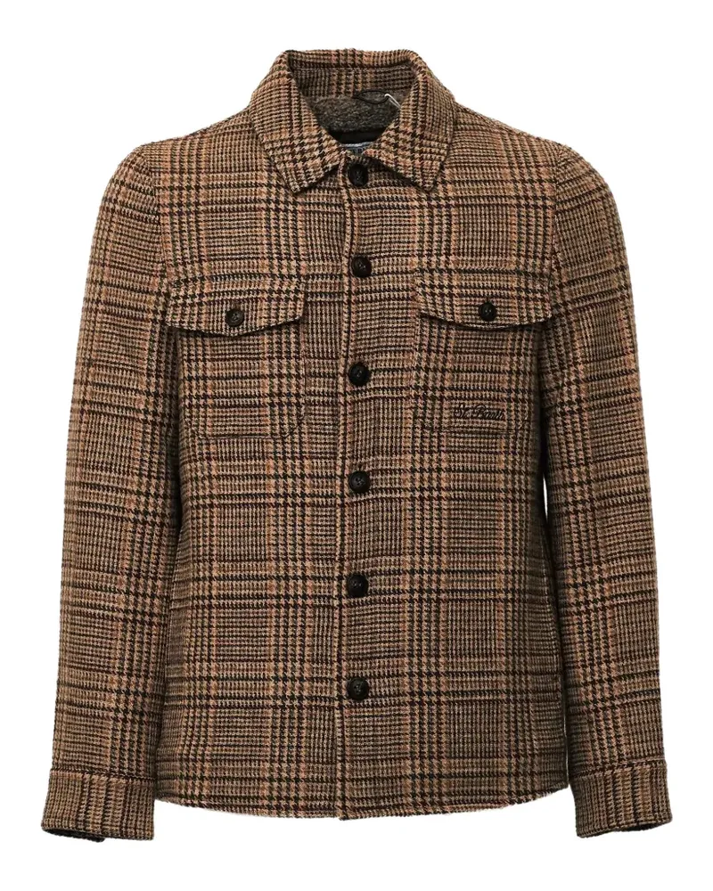 MC2 Saint Barth Landeck Hemdjacke mit Check-Muster - Braun Braun