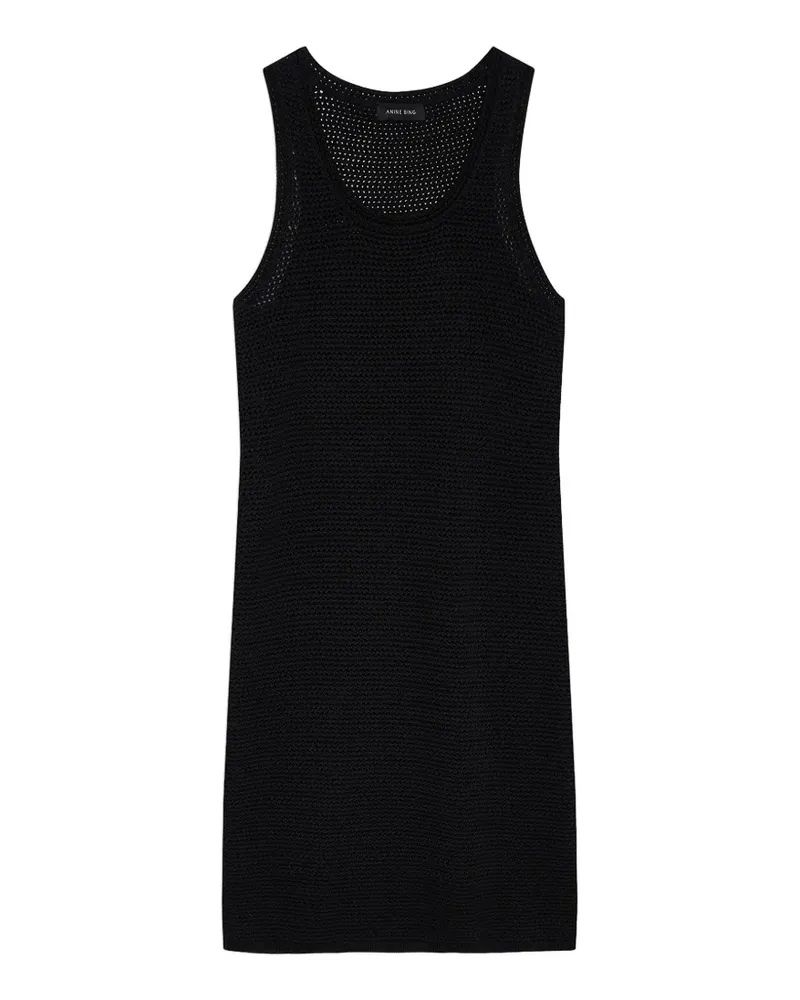 Anine Bing Arie open-knit dress - Schwarz Schwarz