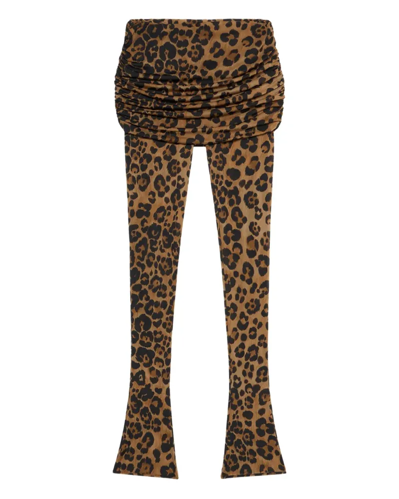 Blumarine Leggings mit Leoparden-Print - Braun Braun