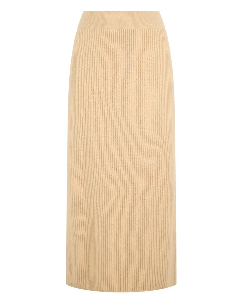 Malo ribbed maxi skirt - Nude Nude