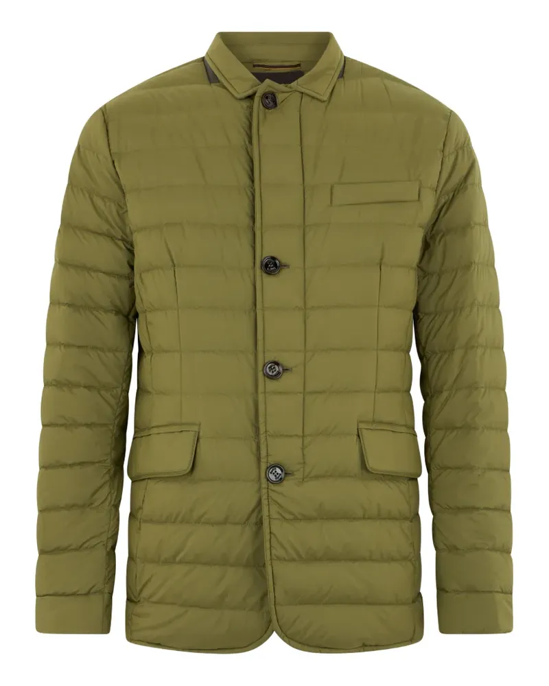 MOORER button-fastening padded jacket - Grün Grün