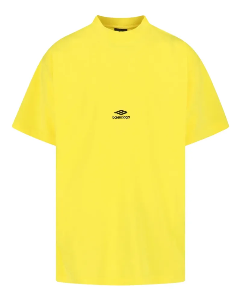 Balenciaga T-Shirt mit Logo-Print - Gelb Gelb