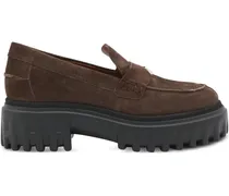 Loafer mit Plateau - Braun