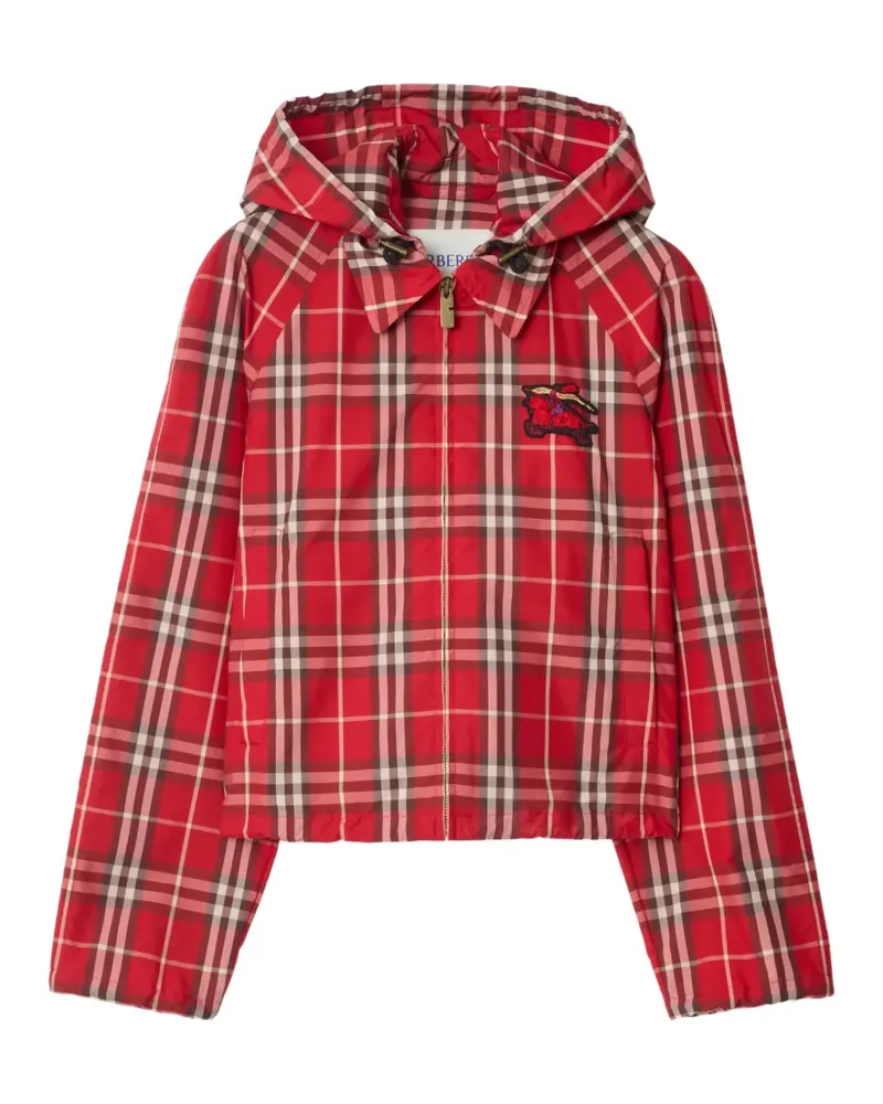 Burberry check hooded jacket - Rot Rot