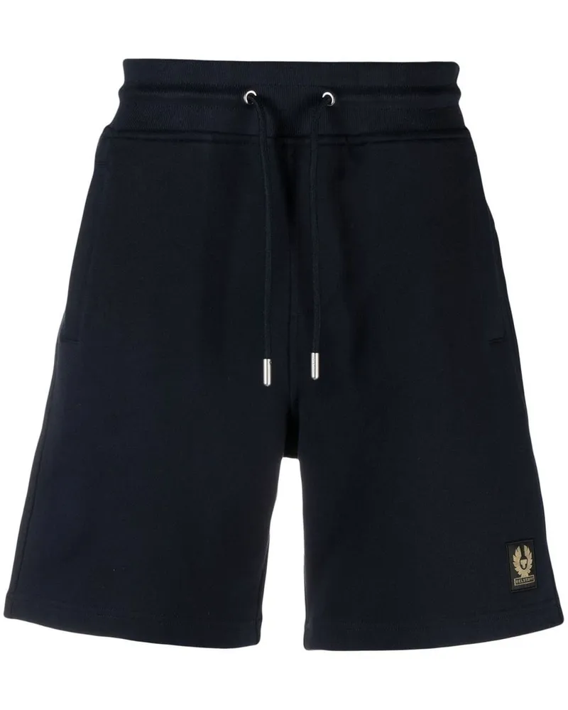 Belstaff Joggingshorts mit Logo-Patch - Blau Blau