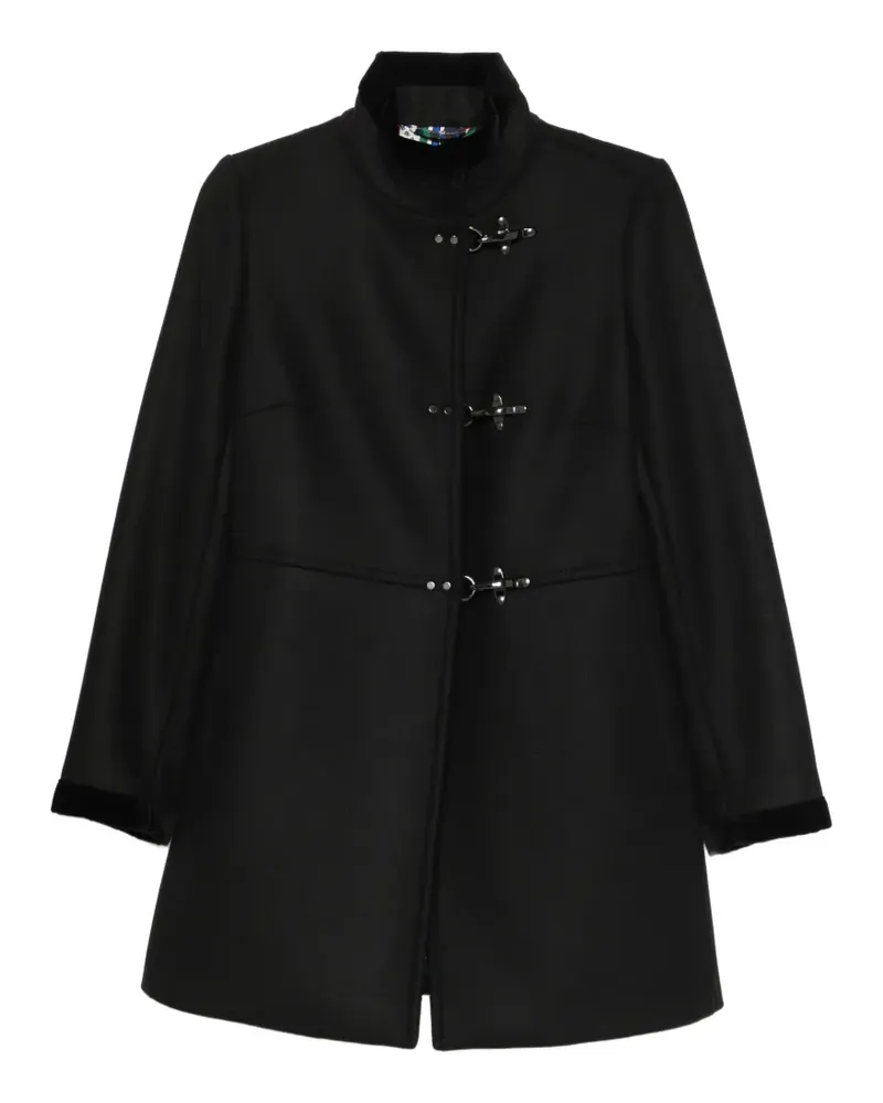Fay Virginia Mantel mit Karabiner - Schwarz Schwarz